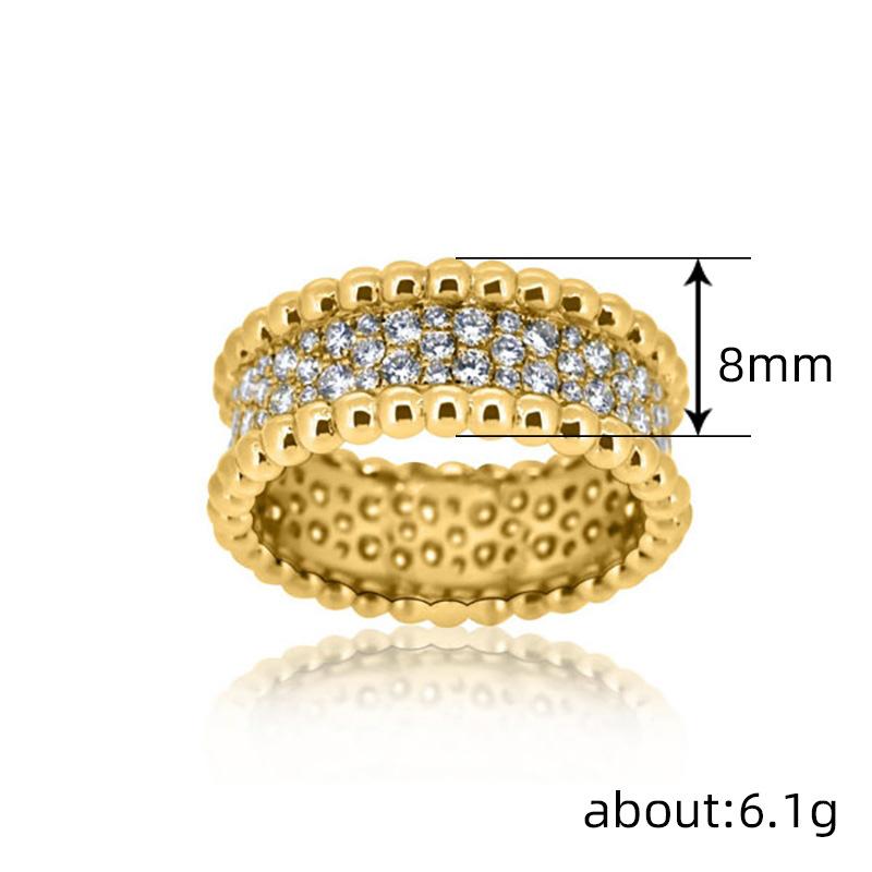 Lindon Classic Copper Alloy Zircon Ring Ladies Jewelry Wedding Promise Party Gift