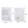 Motion Sensor Wireless Alert Secure System Doorbell Alarm for Home Driveway  Garage White
