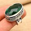 Hermoso anillo de joyería hecho a mano en plata de ley 925 con piedra preciosa de diópsido cromado