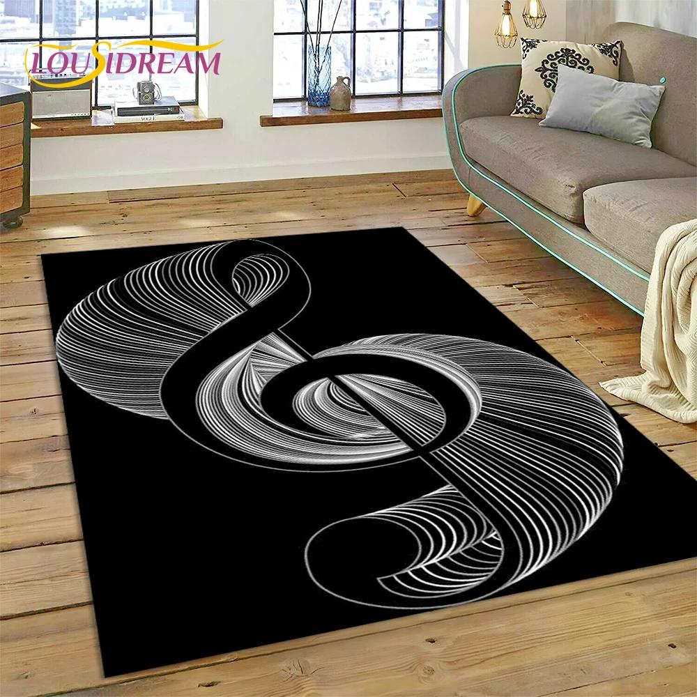 3D Piano Art kreatywna nuta dywan dywan dla domu salon sypialnia Sofa wycieraczka wystrój, dywanik dziecięcy antypoślizgowa mata podłogowa
