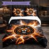 Hull City Football 3-teiliges Bettwäsche-Set Weiches Bettbezug-Set mit Kissenbezügen Bedrucktes Schlafzimmer-Deko-Set für Zuhause