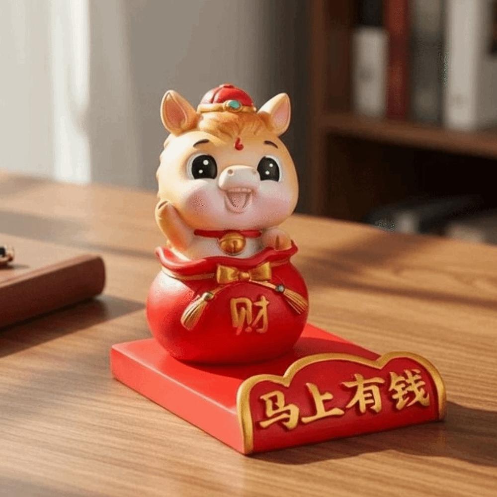 Festival Decorative Lion Dance Ornaments Mascot Mobile Phone Stand Spring Festival