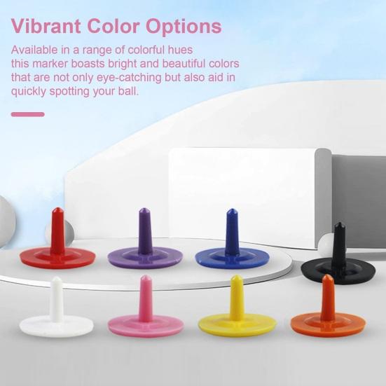 50 stk golfballmarkører Bulk ballposisjonsmarkører Flerfarget plast flat runde posisjonsmarkører Lett golftilbehør