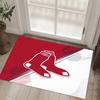 Boston Red Sox Design Kristall Samt Teppich Gemütlich Kein?Rutschfester Teppich mit Aufdruck für Schlafzimmer Wohnzimmer Eingang