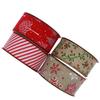 5cm Christmas Ribbon Wired Clear Print DIY Thicker Anti-fade Gift Packing Tear-resistant Large Bowknot Making Xmas Tree Ribbon for Festival