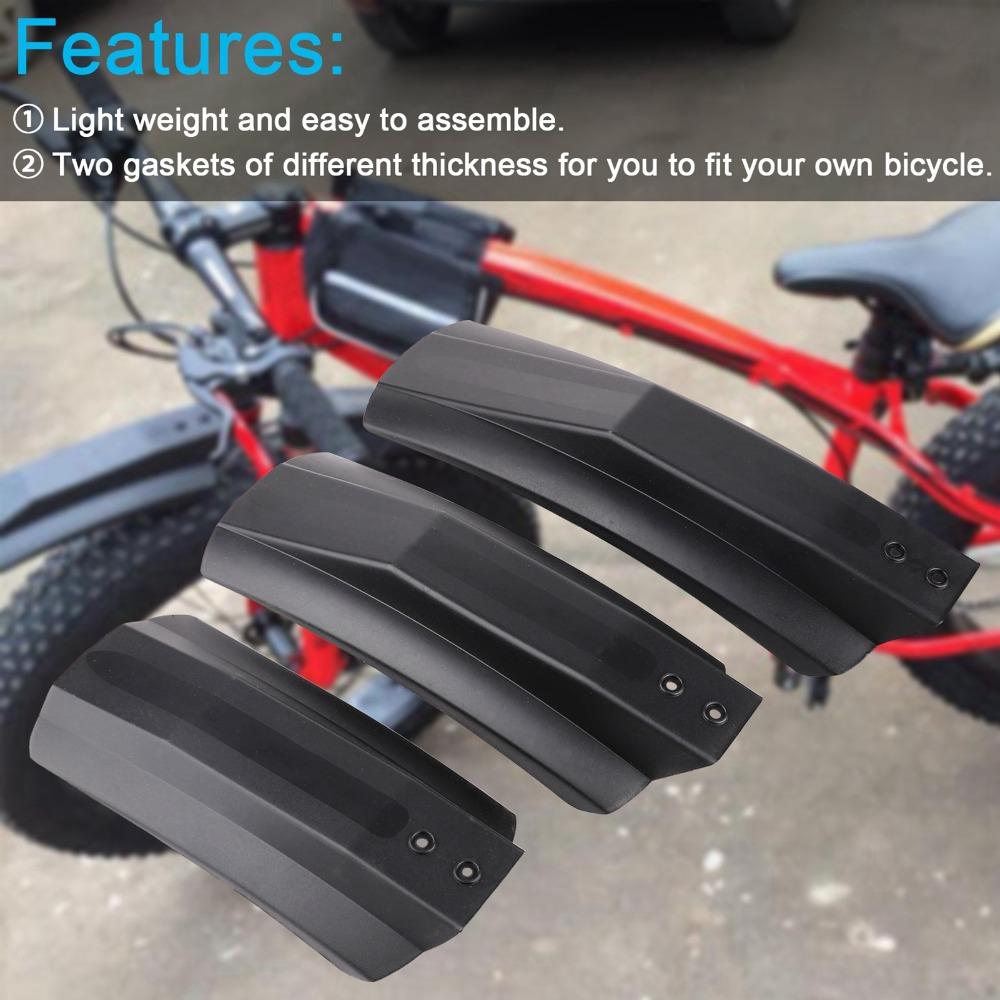 1 Set Easy to Install Bicycle Fenders Plastic Bicycle Rain Shield  for Road and Outdoor Cycling