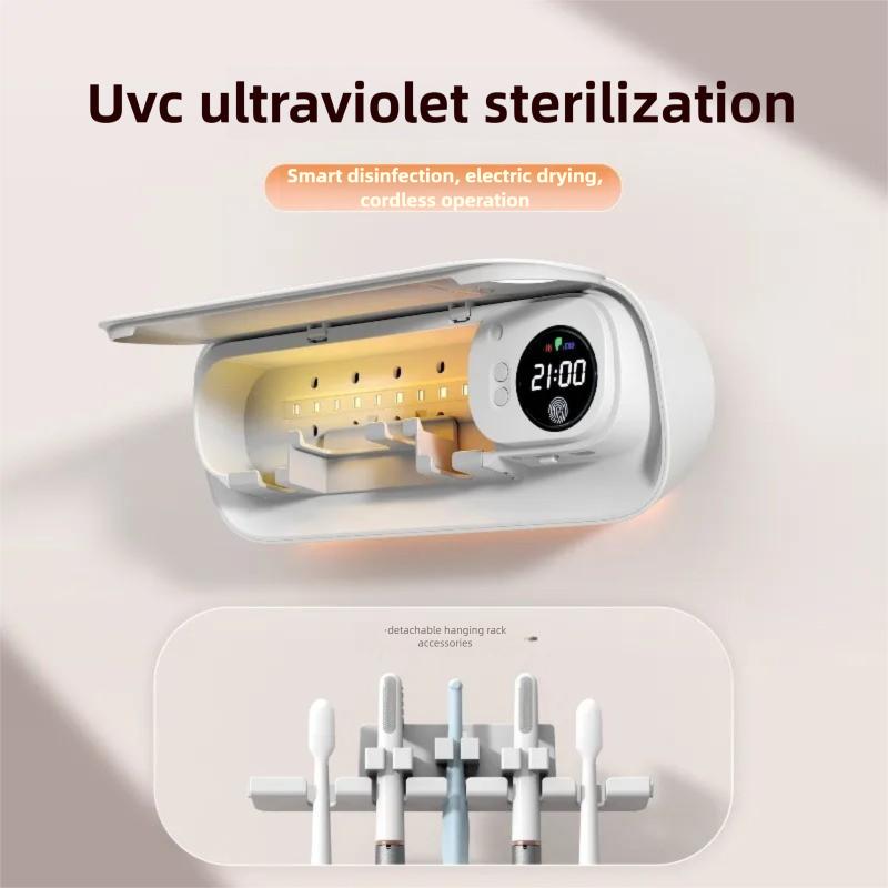 Zai Xiao UV Sterilizer Electric Holder Hot Air No Drilling Wall Mounted Bathroom Organizer Toothbrush Storage