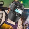Auto Darkening Welding Hood Anti-Glare Welding Helmet Wide Shade Anti-Fog Face Protector Adjustable Headgear For Construction