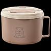 ZISIZ 304 Stainless Steel Instant Noodle Bowl with Handle and Lid