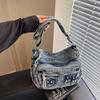 Vintage Multi-Pocket Denim Women's Bag Hand Shoulder Crossbody Bag