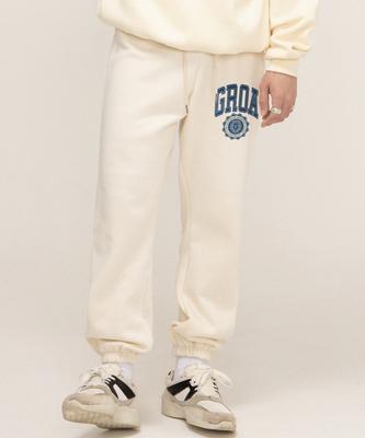 GRAVER [Unisex] Groa Logo Classic Heart Sweat Jogger Pants_Cream