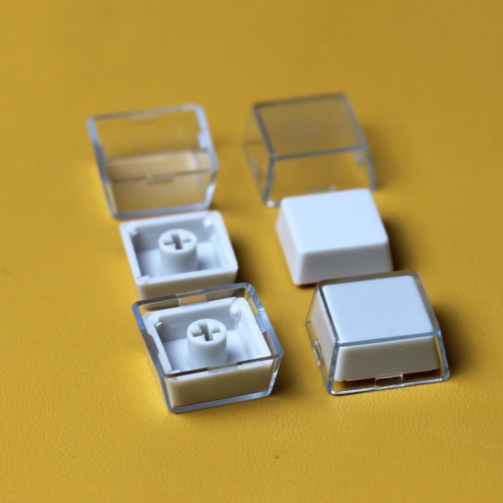 1/10/pcs Transparent Keycaps Double-layer Keycaps Removable Paper Clips Custom MX Switch Relegendable Keycap Shell Protection