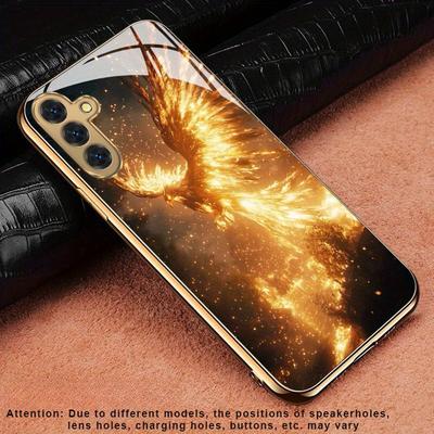 Atmosphère de Mode Simplicité Haut de Gamme Placage Galvanique Verre Coque de Téléphone pour Samsung Galaxy S26 S25 S24 S23 S22 S21 FE, Ultra, Plus