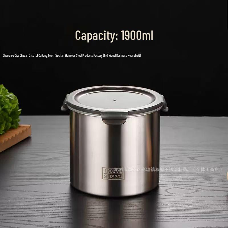 304 Stainless Steel Tea, Cereal, Spice, Nut, Coffee Storage Can with Lid