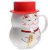 Coffee Mug with Lid Snowman Mugs Ceramic Cups Novelty Funny Cute Cartoon Breakfast