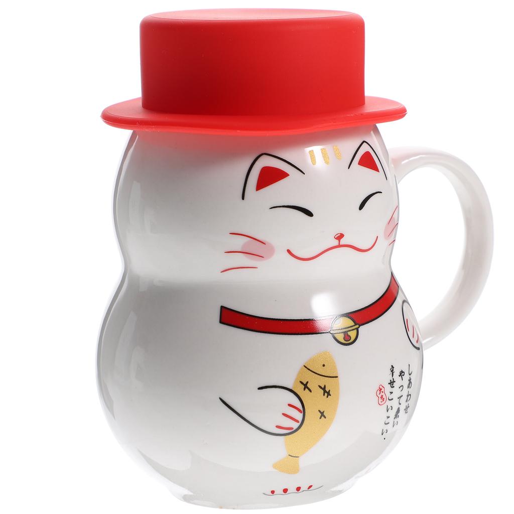 Coffee Mug with Lid Snowman Mugs Ceramic Cups Novelty Funny Cute Cartoon Breakfast