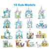 Friends Princess Castle House Sets for Girls Movies Royal Ice Playground Horse Carriage DIY Building Blocks Toys Kids Gifts