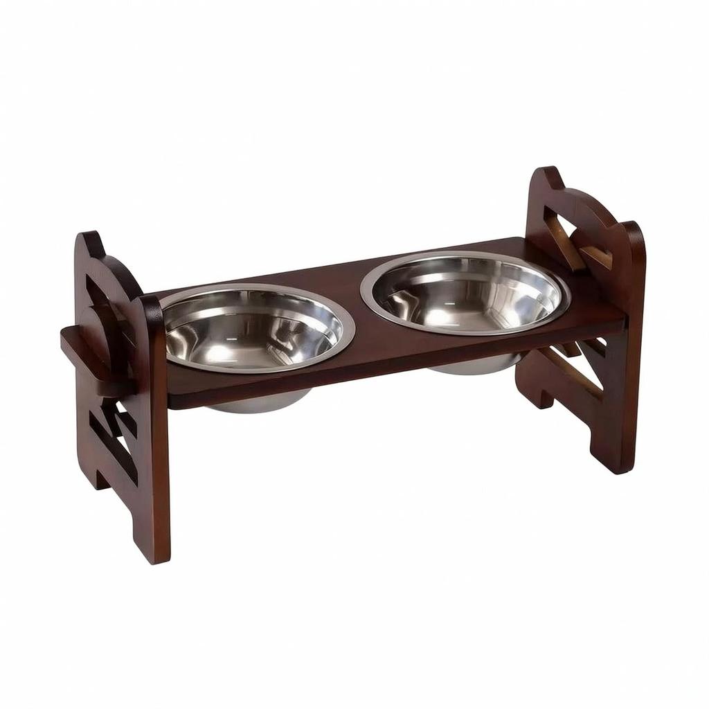 Elevated Pet Feeder with Stainless-Steel Bowls Sturdy for Dogs, Pets