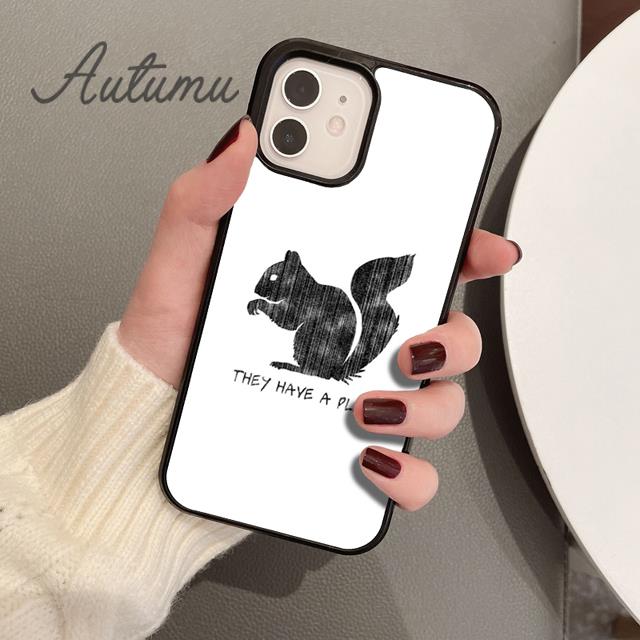 Cartoon Animal Squirrel Phone Case for iPhone 17 Air 15 16 16e 11 12 13 14 Pro Max Plus coque Fundas Shell