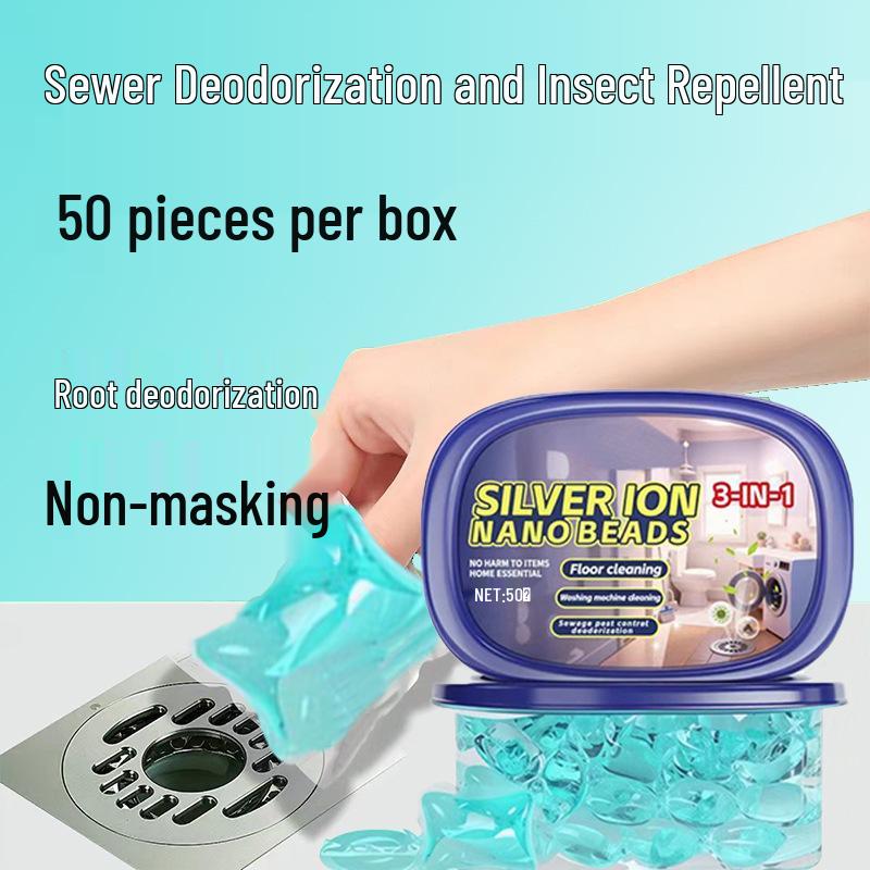 Anti-Odor Gel Beads for Sewer and Drain: Long-lasting Fragrance for Kitchen, Bathroom, and Toilet.