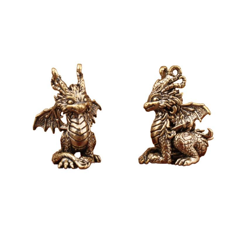 Латунный летающий орнамент-дракон Зодиака