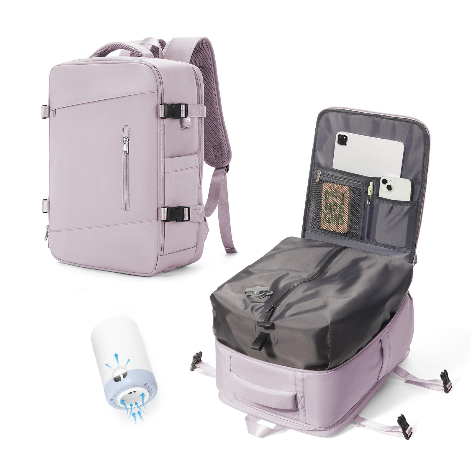 

Мужской вакуумный компрессионный рюкзак, большая вместимость, ручная кладь для авиалиний, рюкзак для путешествий на короткие расстояния, походный, ручная кладь With pump мятный зеленый