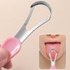 Tongue Scraper Cleaner For Adult Kid,2 In 1 Silicone Tongue Brush And Stainless Steel Tongue Scrapers For Fresh Breath Dental