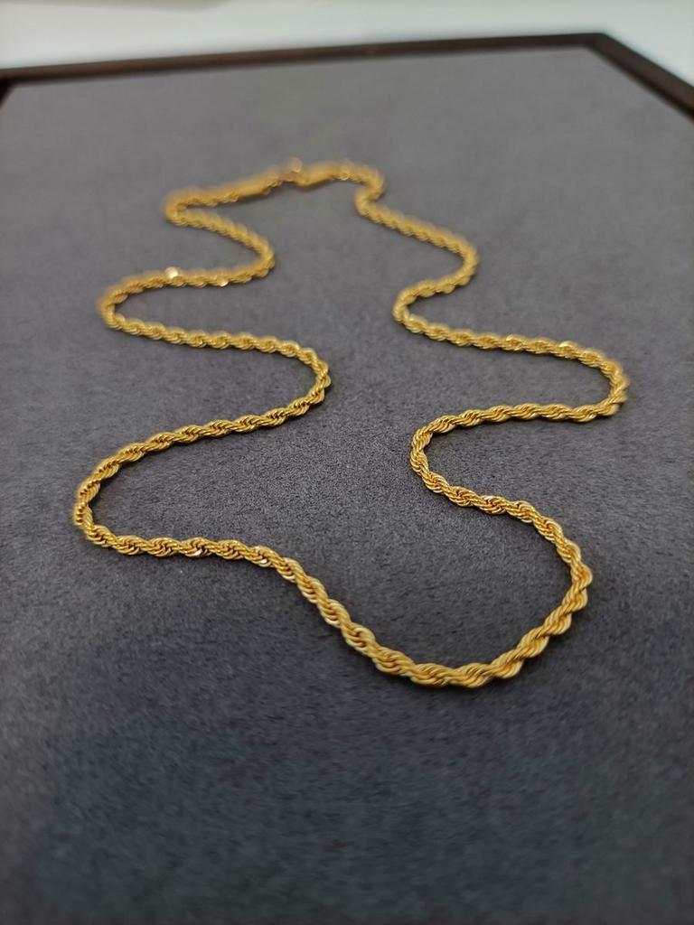 18K Gold Plated Titanium Steel Chopin Chain Pendant Necklace - Versatile, Fashionable Clavicle Chain for Couples