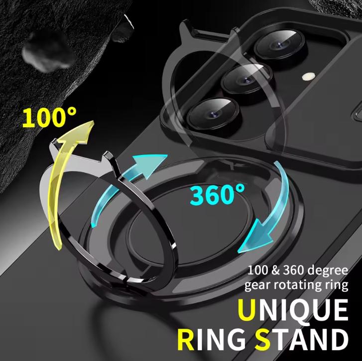 Etui na obiektyw Samsung Galaxy S25 FE Slide, odporne na wstrząsy, pancerne etui na telefon Galaxy S25 Edge Ultra Plus, uchwyt pierścieniowy