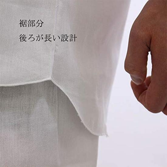 Set of 2 Takashima Chijimi Crepe Made In Short Sleeve Sizes Set [vantann] Undershirts, Japan, 100% Cotton, White, Men's Spring/Summer U-Neck Shirts,