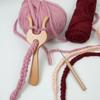 Knitted Suit Wooden Knitting Fork Yarn DIY Craft DIY Scarf Making Tool Macrame Tool Cord Making Tool