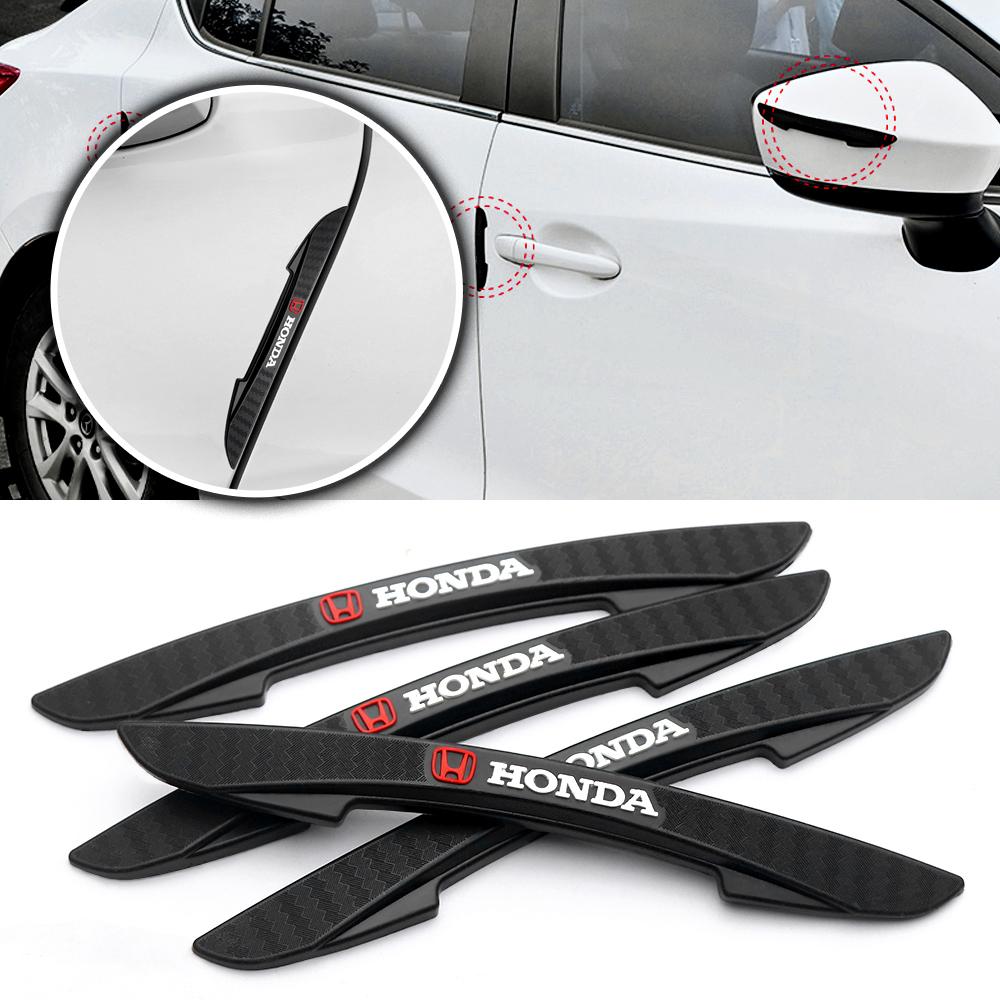 FIQ1 4Pcs Car Door Protectors Anti-scratch Strip Auto Exterior Accessories For Honda Civic XR-V HR-V City Accord Odyssey Spirior CRV