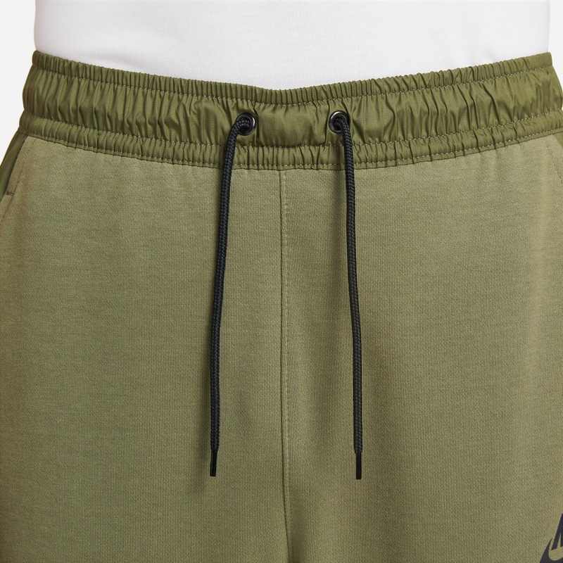 Nike Buchstaben-Print Schnürung Gestrickte Sporthose Herren Unterteile Olivgrün Schwarz DD7013-222