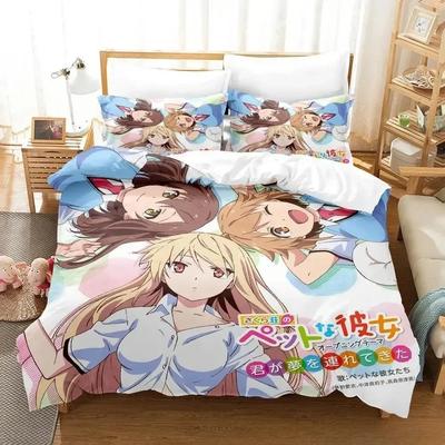 Das Pet-Mädchen von Sakurasou Bettwäsche-Set Einzelbett Doppelbett Full Queen King-Size Abmessungen Abmessungen Bettwäsche-Set Erwachsene Kinder Schlafzimmer Bettbezug-Sets 3D