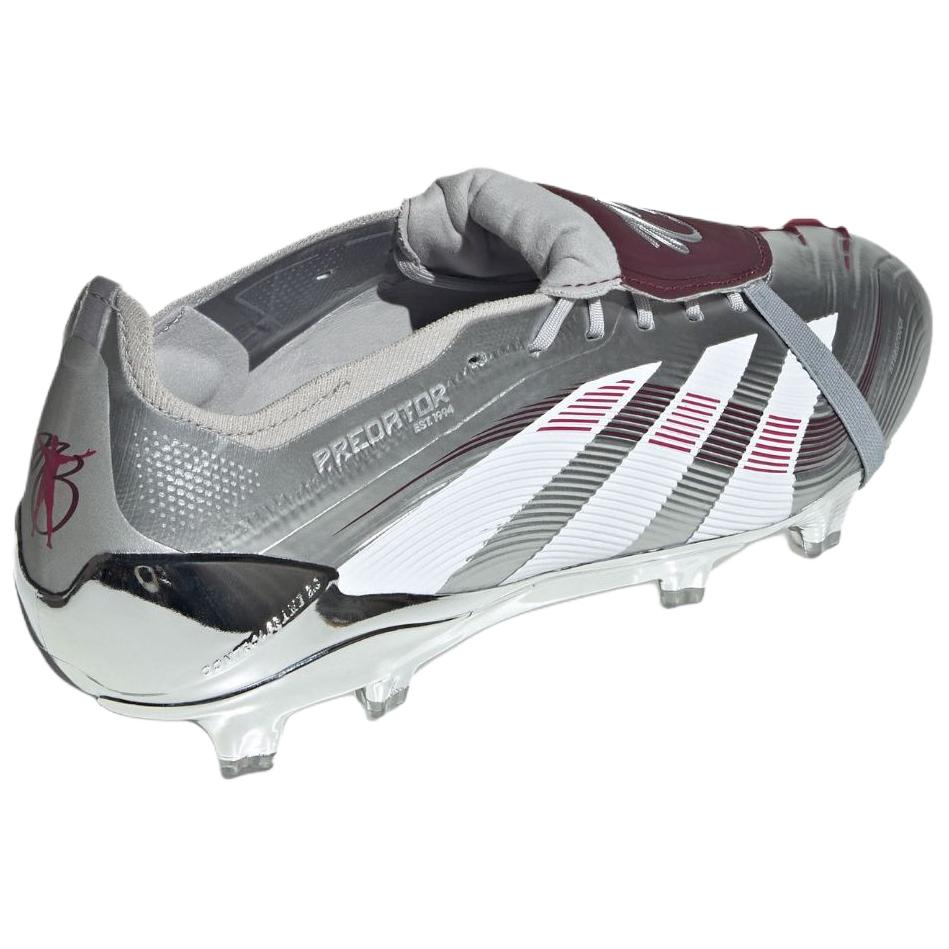 Adidas Jude Bellingham X Predator Elite Foldover Tongue FG Chrome Dream Unisex Sneakers Silver Silver-Metallic Legacy-Burgundy IH0894