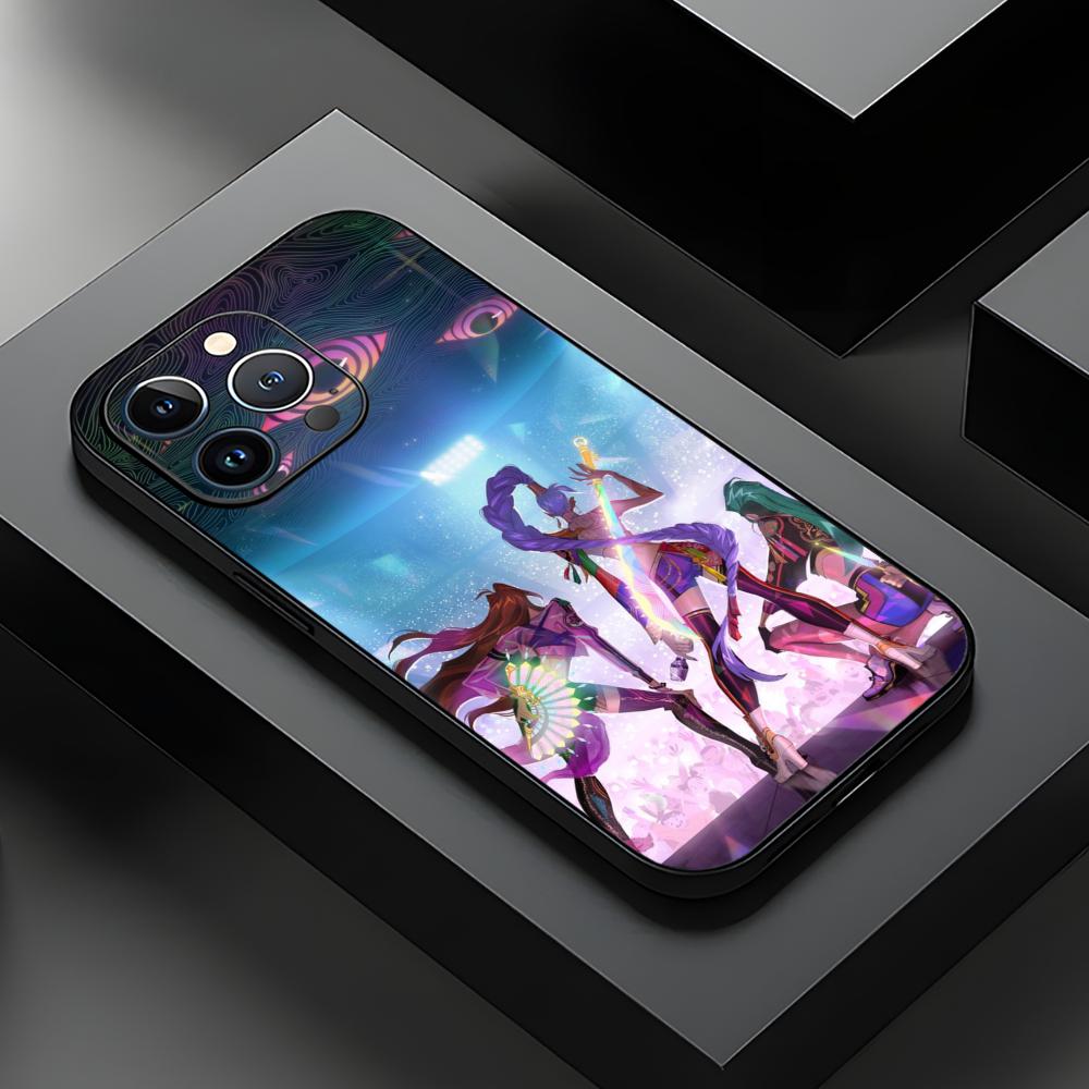 KPop Lovci démonů Jinu Pouzdro na telefon pro iPhone 16 16e 15 14 13 12 11 XS XR Plus Mini Pro Max Měkký černý Nárazuvzdorný kryt