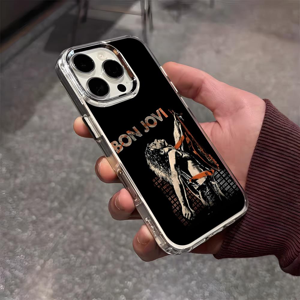 

Rock Band B-Bon Jovi Forever Phone Case For IPhone 17 Air 16 E 15 14 13 12 11 Plus Pro Max Electroplated Transparent Soft Shell iPhone 12 Pro Max