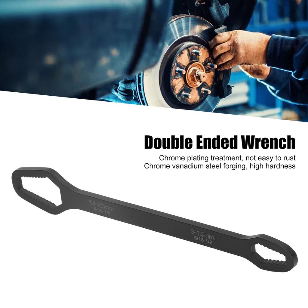Double Ended Self Tightening Wrench Multifunctional   822mm Self Tightening Spanner for Auto Repair