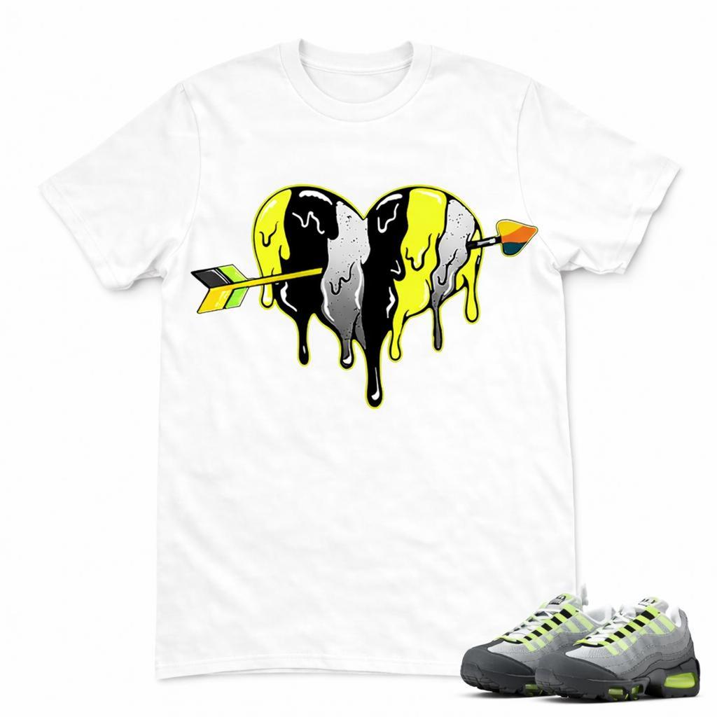 Neon Broken Heart Arrow Sneaker Shirt – Air Max 95 Match Tee