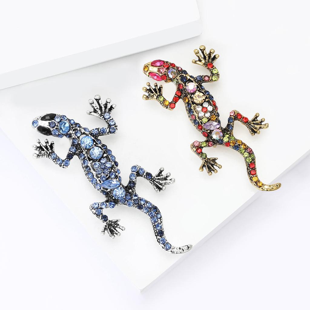Klassieke Strass Kameleon Hagedis Broches voor Vrouwen Emaille Dierlijke Pin Sleutelhanger Feest Nieuwe Cadeaus Sieraden Decoratie Accessoires