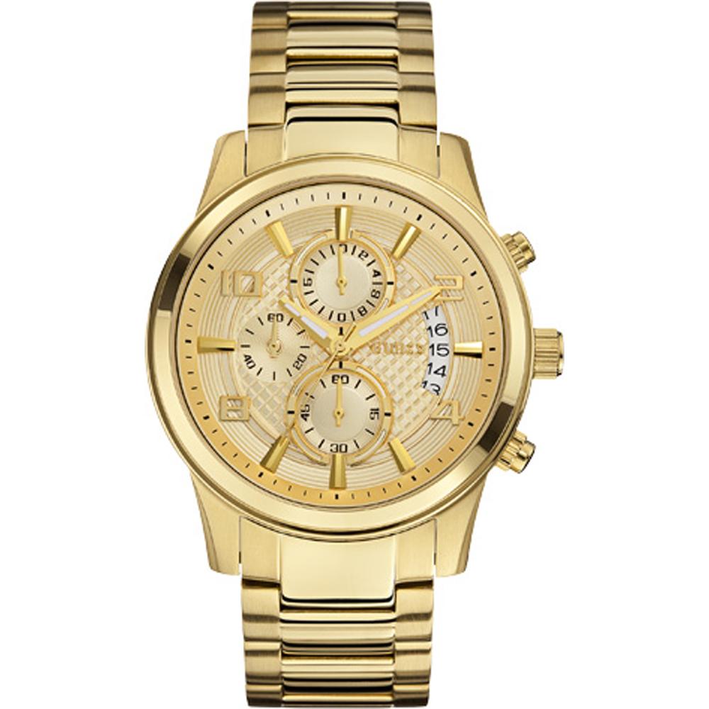 GUESS Exec Gold Stainless Steel Men s Quartz Watch W0075G5 золотой