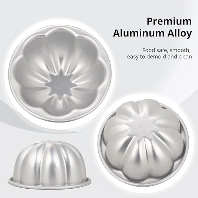 6/12Pcs Reusable Aluminum Alloy Dessert Mould, Non-stick Egg Tart Molds Cupcake Muffin Cup Mould - Kitchen & Baking Tools