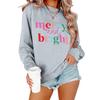 Women's Loose Comfortable Casual Fashionable Character Printing Round Neck Long Sleeved Sweatshirt