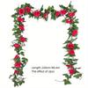 Artificial Flower Artificial White 1pc Flower Garland Perfect for Weddings, Home Decor, and Table Centerpieces