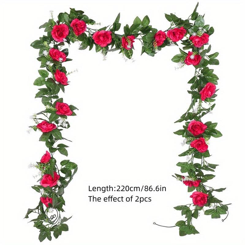 Artificial Flower Artificial White 1pc Flower Garland Perfect for Weddings, Home Decor, and Table Centerpieces
