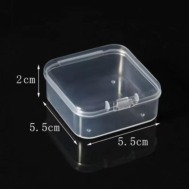5.5cm Translucent PP Plastic Box with Lid for Beads, Jewelry, or Parts Storage
