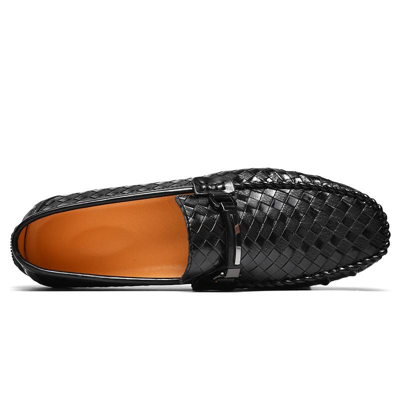 Herr Mockasiner Loafers Körskor Flats Casual Slip-ons Plusstorlek Färg Khaki Ärt-skor