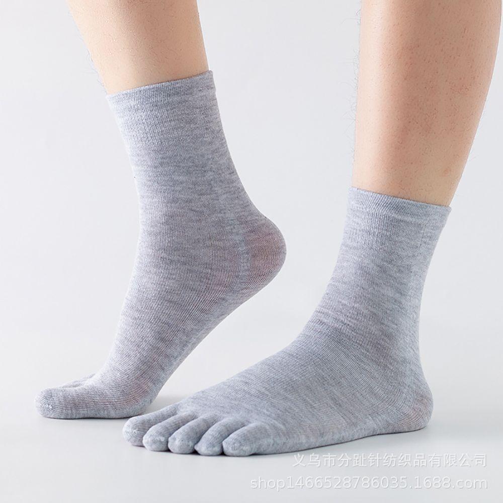 Non-slip Cotton Calf Socks Middle Tube Socks Female Hosiery Five-Finger Socks Sp