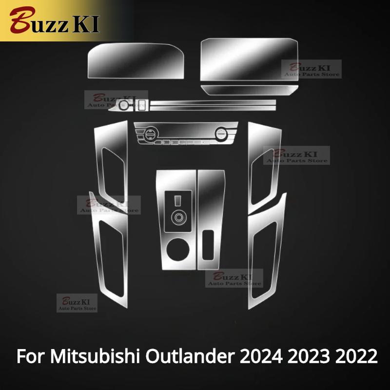 For Mitsubishi Outlander 2024 Accessories Car Interior Film Transparent TPU Gear Panel Center Console Anti-scratch Sticker