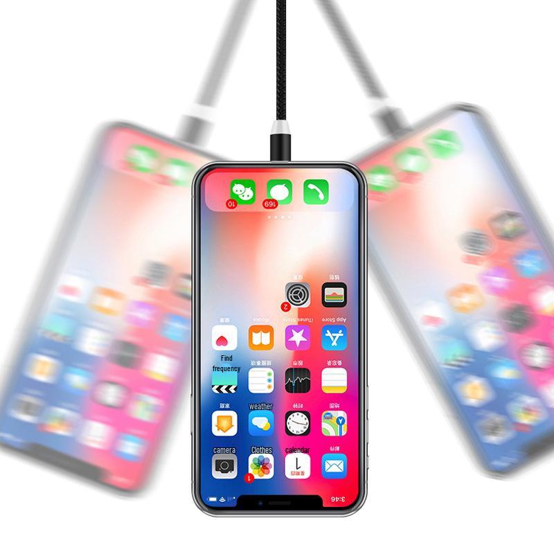 360° Rotating Magnetic Luminous Charging Cable for Android, Apple, and Type-C Devices